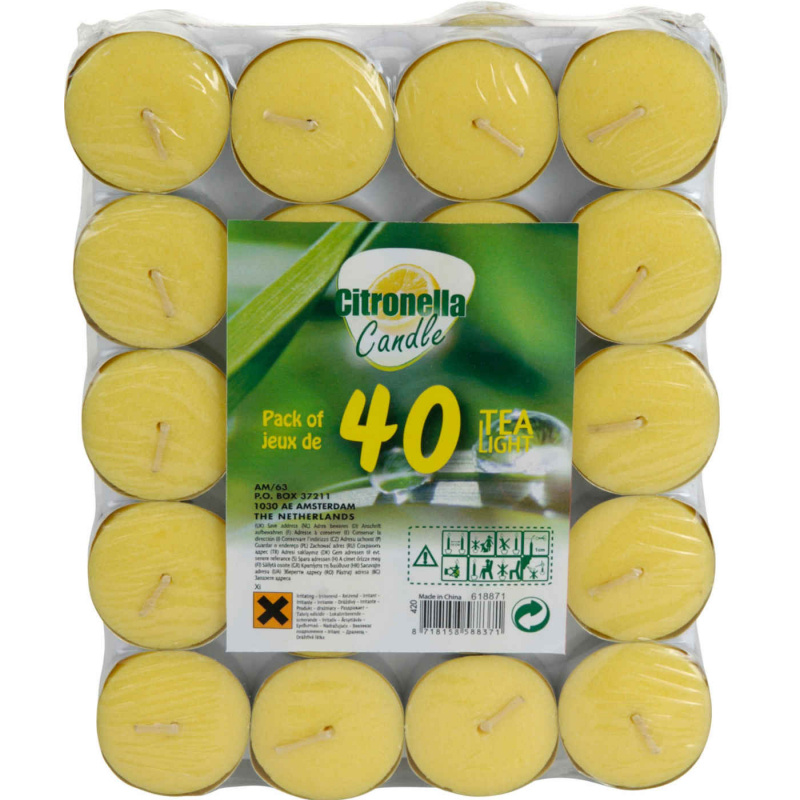 Citronella Värmeljus 40-pack i gruppen Hem & Inredning / Prydnad & Trivsel hos Campingvaruhuset i Norden AB (78265)