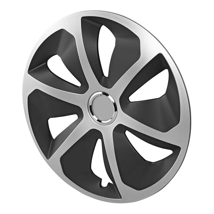 ProPlus Hjulsidor Roco silver/svart 15 tum 4-Pack i gruppen Husvagn & Husbil / Chassi / Fälgar & Navkapslar hos Campingvaruhuset i Norden AB (78441)