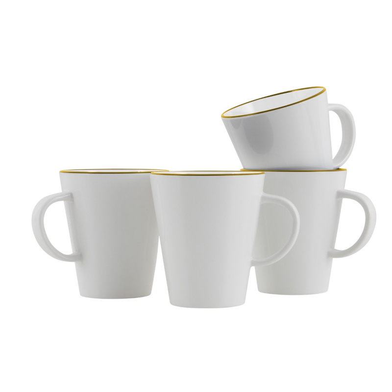 Mugg Linea Gold 35 cl 4-pack i gruppen Hushåll & Kök / Glas & Muggar / Muggar och Kaffekoppar hos Campingvaruhuset i Norden AB (80989)