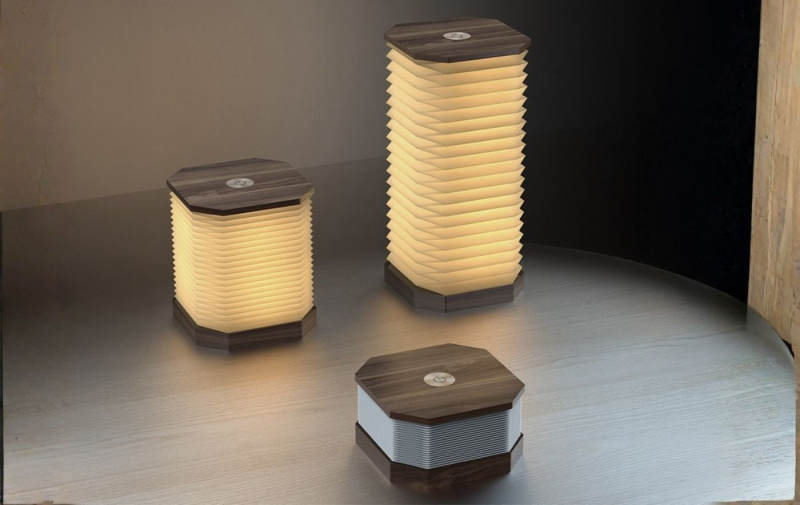 Smart Living Pop-Up Lampa Valnötsträ i gruppen Hem & Inredning / Belysning & Lyktor hos Campingvaruhuset i Norden AB (82758)