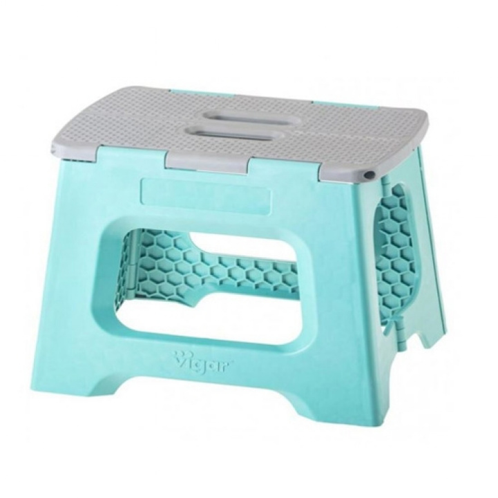 Pall Hopfällbar Turkos i gruppen Campingmöbler / Fotsteg / Enkel trappa hos Campingvaruhuset i Norden AB (70015_01)