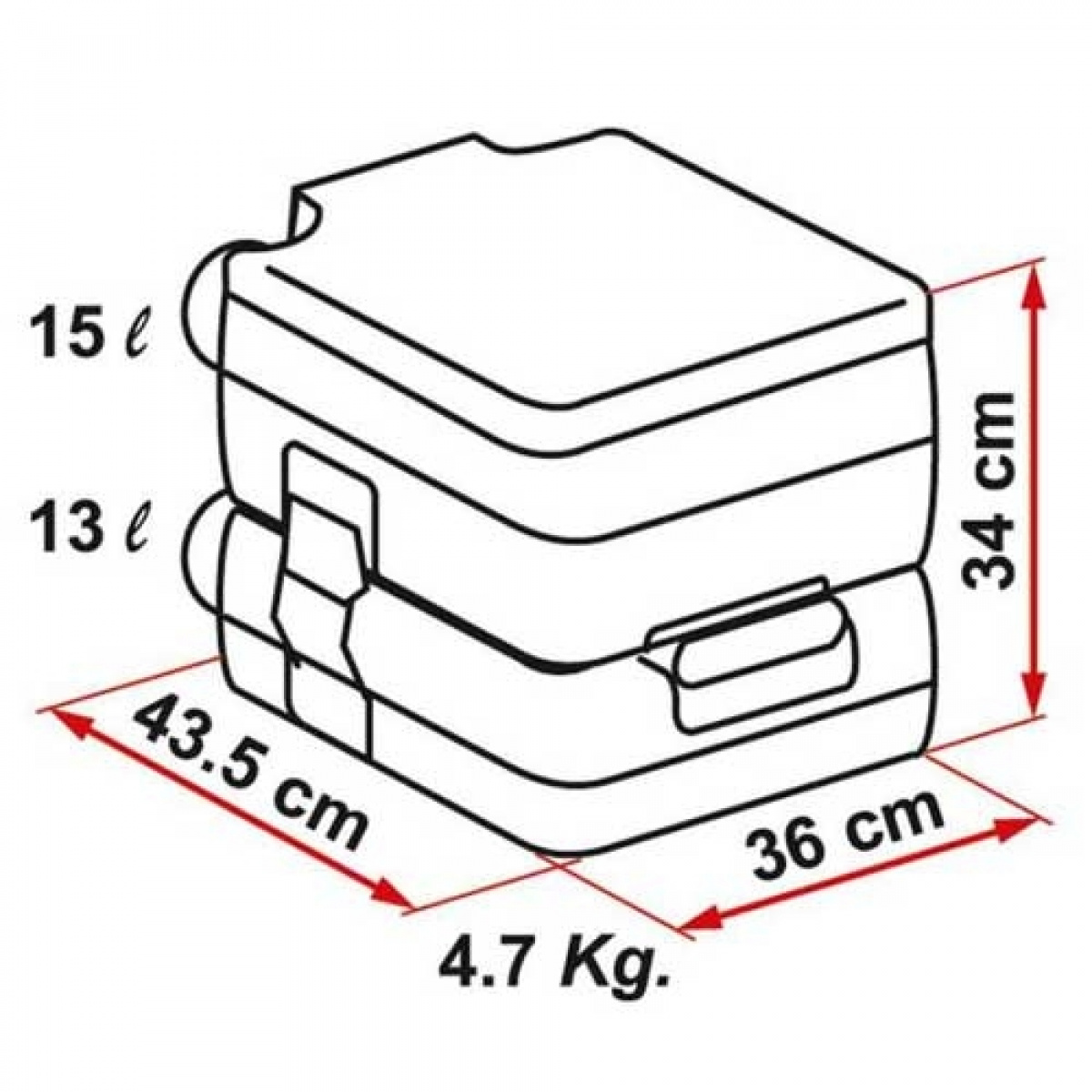 Bi pot 34 i gruppen Vatten & Sanitet / Toalett / Campingtoalett / Portabla Toaletter hos Campingvaruhuset i Norden AB (64293)