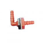 Tankgenomföring Vinkel Dubbelnippel Röd 10/12mm Tankgenomföring Vinkel Dubbelnippel Röd 10/12mm