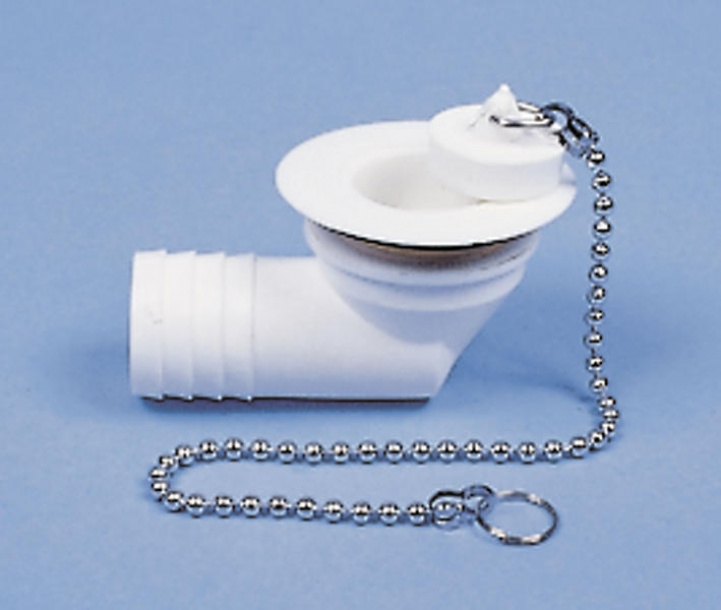 Avloppsbeslag Vinklad Hål 30mm - Slang 25mm i gruppen Vatten & Sanitet / Vatten / Handfat & Duschkar / Avloppsbeslag hos Campingvaruhuset i Norden AB (64991)