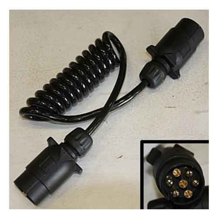 Spiralkabel 7*1,5mm 1,5m i gruppen Husvagn & Husbil / Chassi / Movers/Kopplingshjälp / Släpvagnskontakter hos Campingvaruhuset i Norden AB (65105)