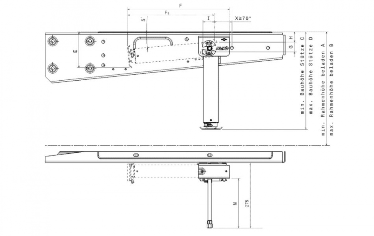 Stödben ALKO clickfix 32-44cm i gruppen Husvagn & Husbil / Chassi / Stödben hos Campingvaruhuset i Norden AB (65113)