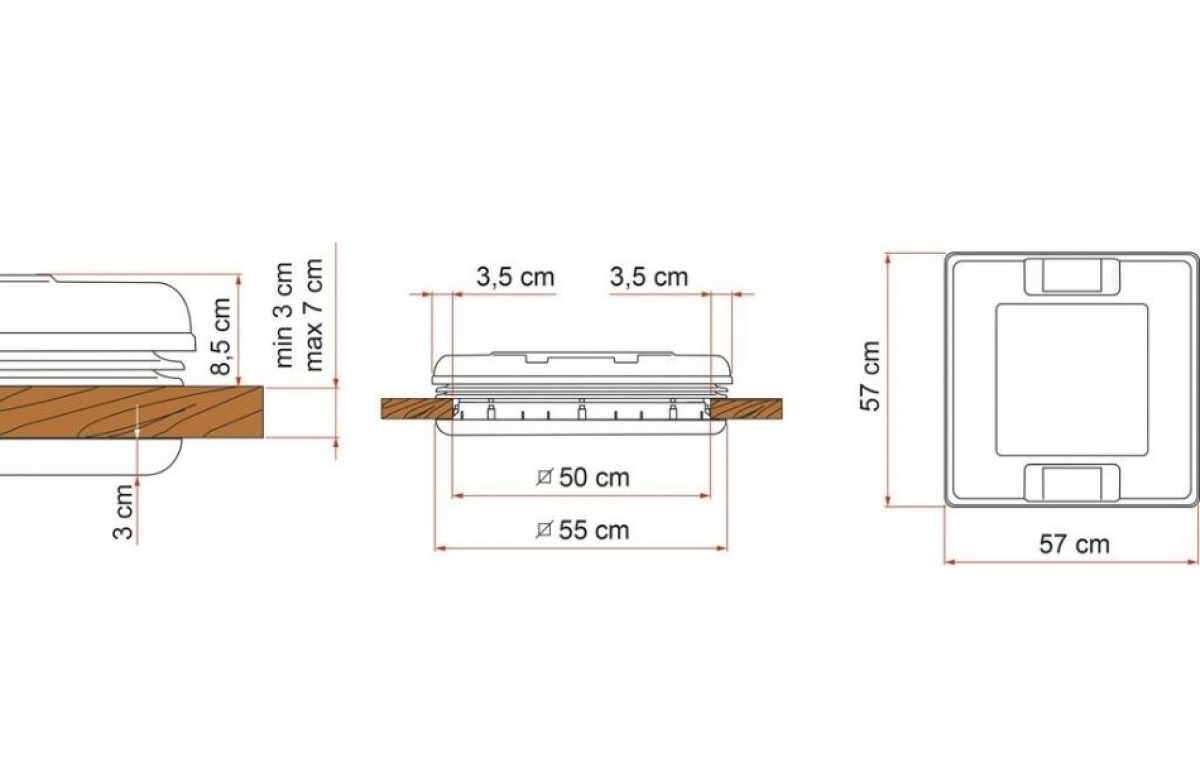 Fiamma Taklucka 50x50 Vent Vit i gruppen Husvagn & Husbil / Kaross / Takluckor / Takluckor 50*50cm hos Campingvaruhuset i Norden AB (65129)