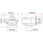 Fiamma Aqua8 Tryckvattenpump 10L/min 1,5bar