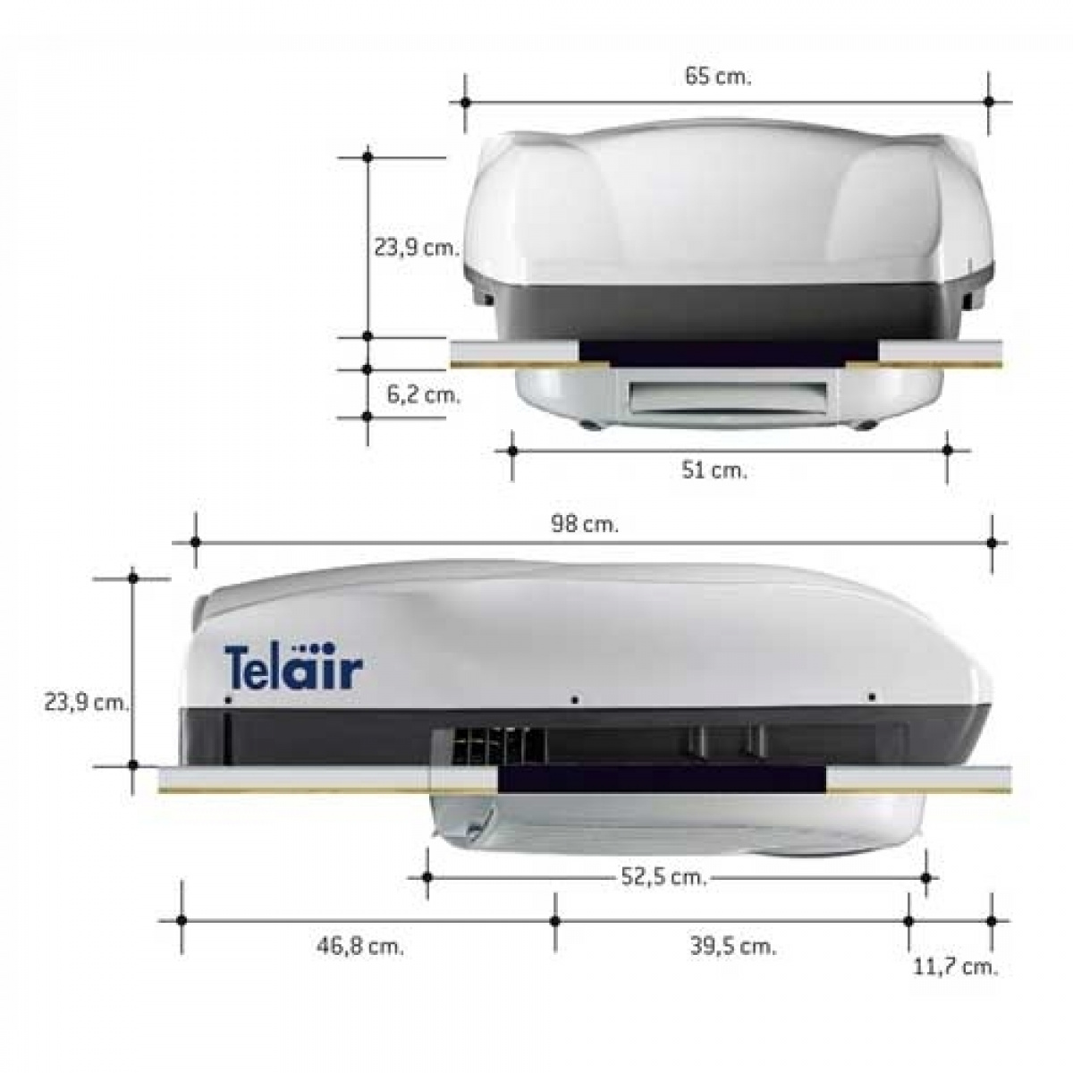 Telair AC Silent 8400H i gruppen Husvagn & Husbil / Värme, Kyla & Ventilation / AC / Takmonterad hos Campingvaruhuset i Norden AB (65486)