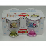 Glas med barnmotiv 4-pack