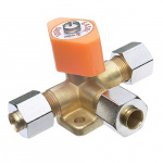 Avstängningsventil T-koppling 8/8 mm