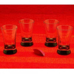 Semona Shot/Nubbeglas 4-pack svarta