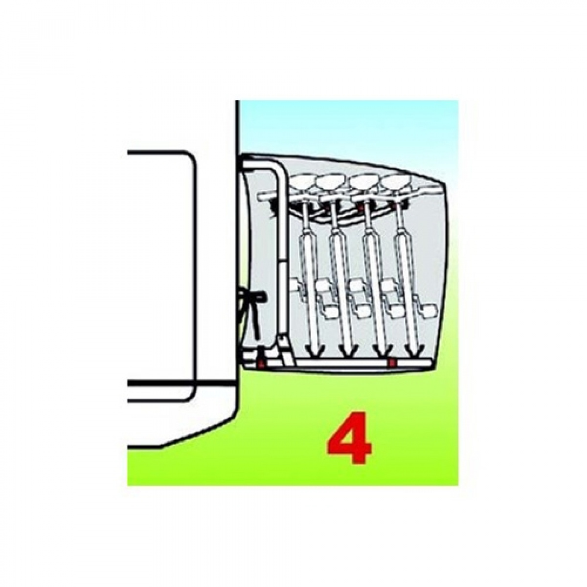 Fiamma Bike Cover för 4 cyklar i gruppen Husvagn & Husbil / Chassi / Cykelställ / Tillbehör hos Campingvaruhuset i Norden AB (66557)