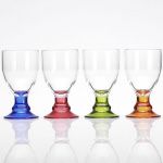 Vinglas flerfärgad 4-pack