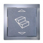 Strömbrytare 12V Fotsteg Grå/Chrome Strömbrytare 12V Fotsteg Grå/Chrome