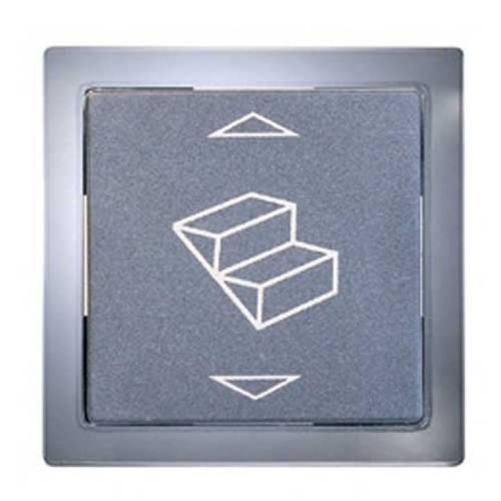 Strömbrytare 12V Fotsteg Grå/Chrome i gruppen Husvagn & Husbil / Elektronik / Strömbrytare & In/Uttag / Strömbrytare hos Campingvaruhuset i Norden AB (66692)