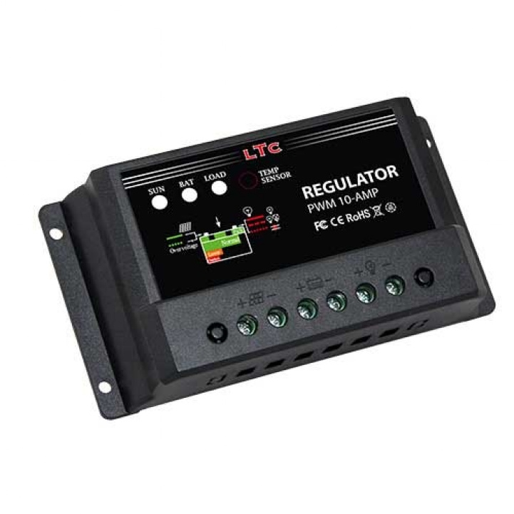 LTC Solcellsregulator PWM 10AMP i gruppen Husvagn & Husbil / Elektronik / Solpaneler / Solcellsregulatorer / PWM hos Campingvaruhuset i Norden AB (67046)
