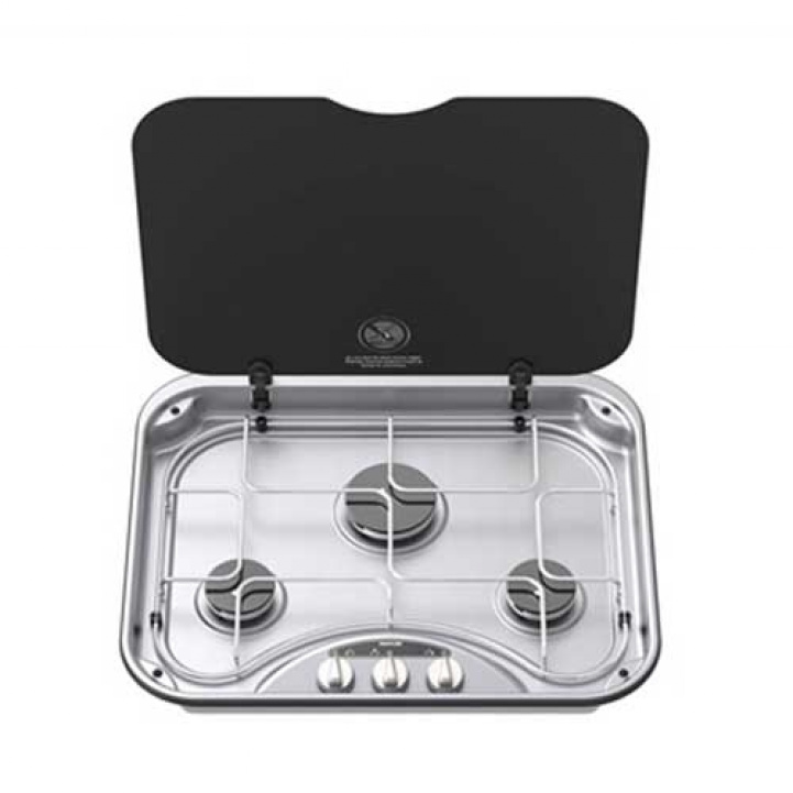 Kokhäll 3-lågig med glaslock. Hob Serie 345 i gruppen Hushåll & Kök / Diskhoar & Spishällar hos Campingvaruhuset i Norden AB (67121)
