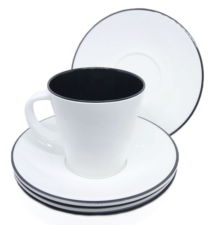 Gimex Kaffefat Linea Black i gruppen Hushåll & Kök / Glas & Muggar / Muggar och Kaffekoppar hos Campingvaruhuset i Norden AB (67342)