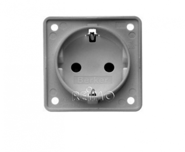 Berker Integro 230V Uttag Antracit Utan Lock i gruppen Husvagn & Husbil / Elektronik / Strömbrytare & In/Uttag / Uttag 230V hos Campingvaruhuset i Norden AB (67467)