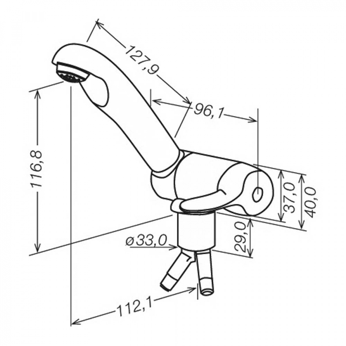 Kran Keramik Style Engrepps Blandare i gruppen Vatten & Sanitet / Vatten / Vattenkranar / Kall & Varmvattenkranar hos Campingvaruhuset i Norden AB (67468)