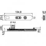 Sidomarkeringslykta Hella 12V 135x23 mm Sidomarkeringslykta Hella 12V 135x23 mm