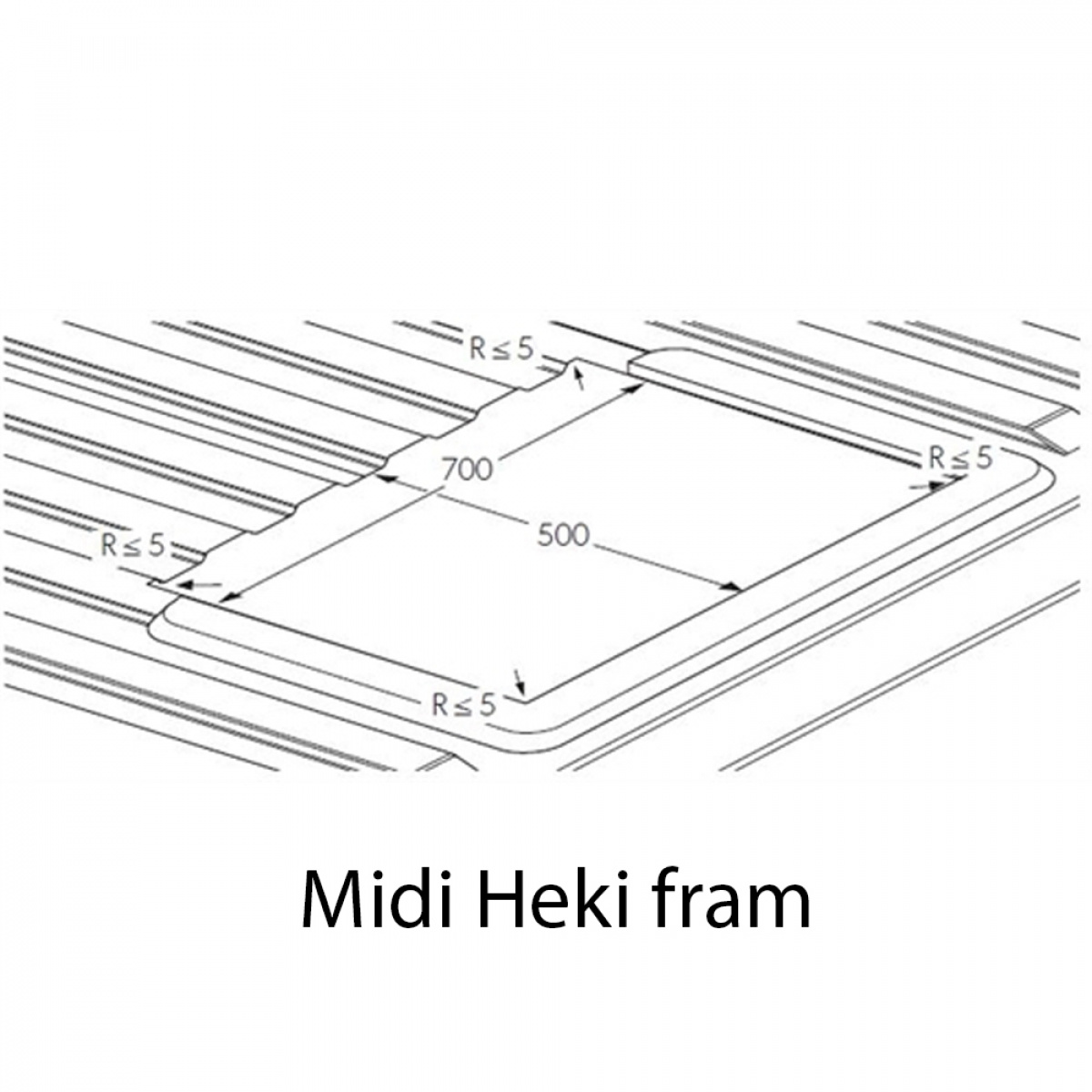 Dometic Adapterram Ducato Van i gruppen Husvagn & Husbil / Kaross / Takluckor / Tillbehör till takluckor hos Campingvaruhuset i Norden AB (67735)