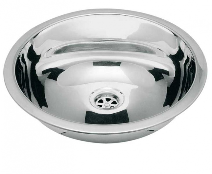 Diskho Rund Rostfritt Stål 225mm i gruppen Vatten & Sanitet / Vatten / Handfat & Duschkar / Handfat hos Campingvaruhuset i Norden AB (67988)