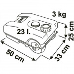 Avloppstank 23L med hjul
