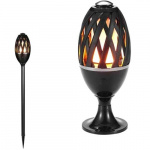 LED Flammande Lampa Med Markspjut 27 cm