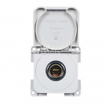 12V Uttag Med Lock Vit 12V Uttag Med Lock Vit