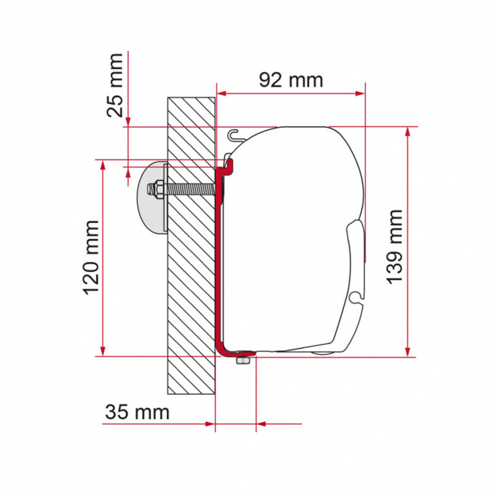 Fiamma Adapter Standard AS 400 F45 450-500cm i gruppen Förtält & Markiser / Markiser / Husbilsmarkiser / Fiamma Boxmarkiser / Adapters hos Campingvaruhuset i Norden AB (69803)
