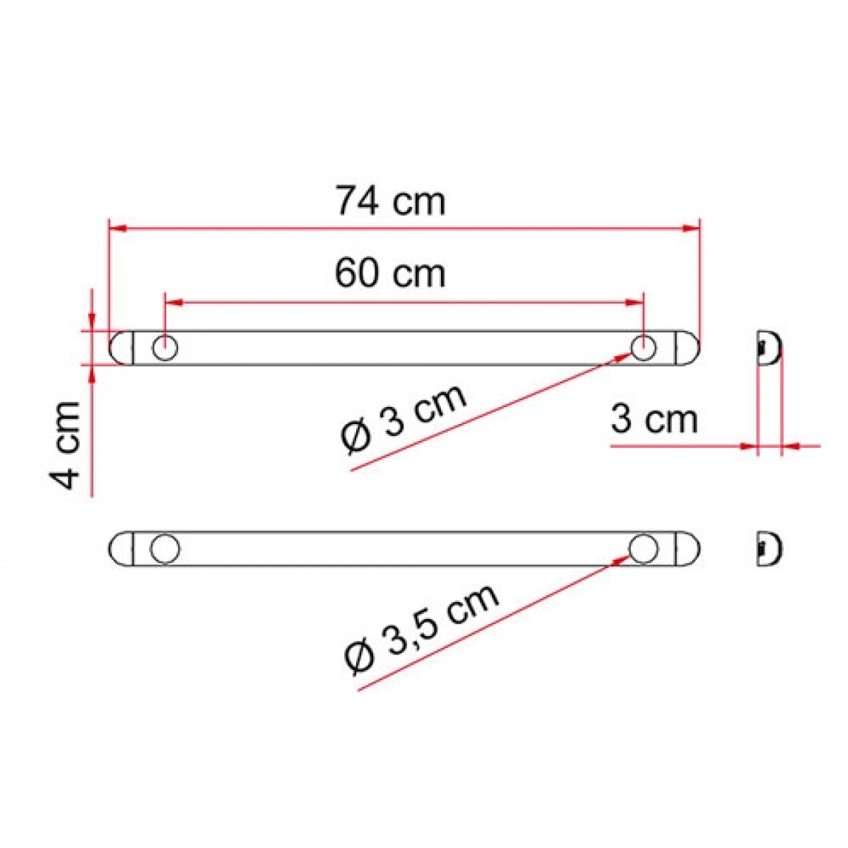 Fiamma Kit Support Bar i gruppen Husvagn & Husbil / Chassi / Cykelställ / Tillbehör hos Campingvaruhuset i Norden AB (69866)