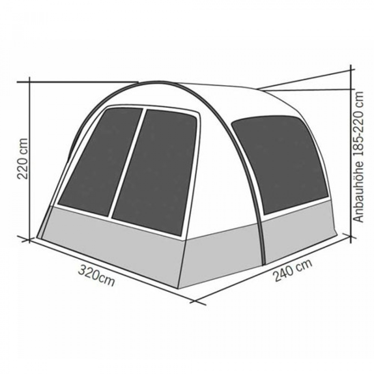 Reimo Busstält Hispaniola i gruppen Förtält & Markiser / Förtält Husvagn / Specialtält hos Campingvaruhuset i Norden AB (69935)