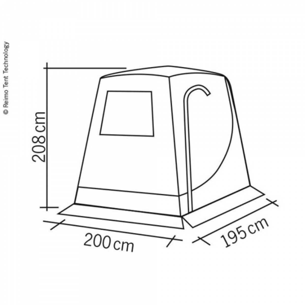 Reimo Bakgaveltält Upgrade Premium För VW T5/T6 i gruppen Husvagn & Husbil / Van & Plåtisar / Förtält / Stativtält hos Campingvaruhuset i Norden AB (69937)