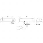 Baklykta Jokon LED 12V Transparent/röd