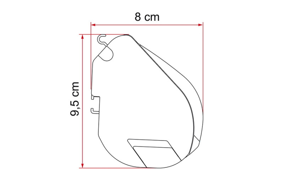 Fiamma F35 Pro Titanium i gruppen Förtält & Markiser / Markiser / Husbilsmarkiser / Fiamma / Takmonterade hos Campingvaruhuset i Norden AB (70776)