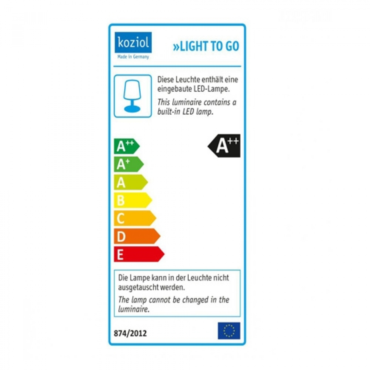 Koziol Bordslampa Led Organic i gruppen Hem & Inredning / Belysning & Lyktor hos Campingvaruhuset i Norden AB (70908)