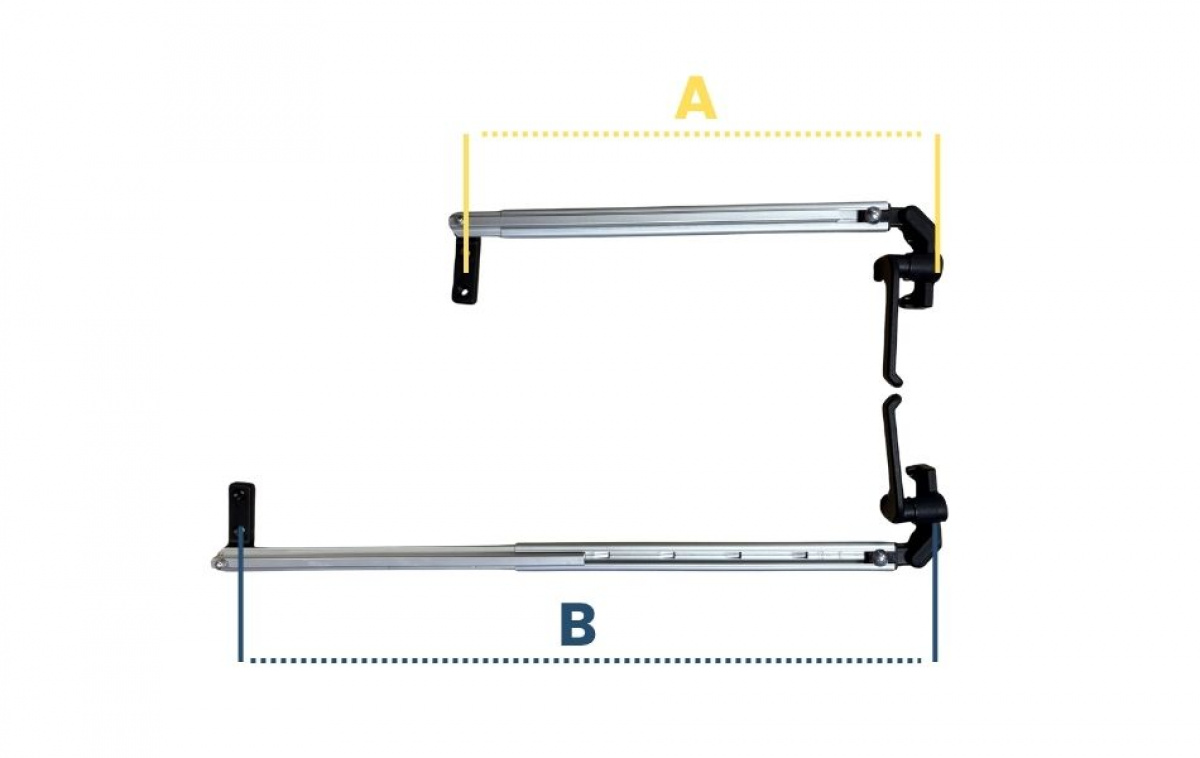 Fönsterhållare Komplett Par Svart i gruppen Husvagn & Husbil / Kaross / Fönster / Reservdelar Fönster hos Campingvaruhuset i Norden AB (71157)