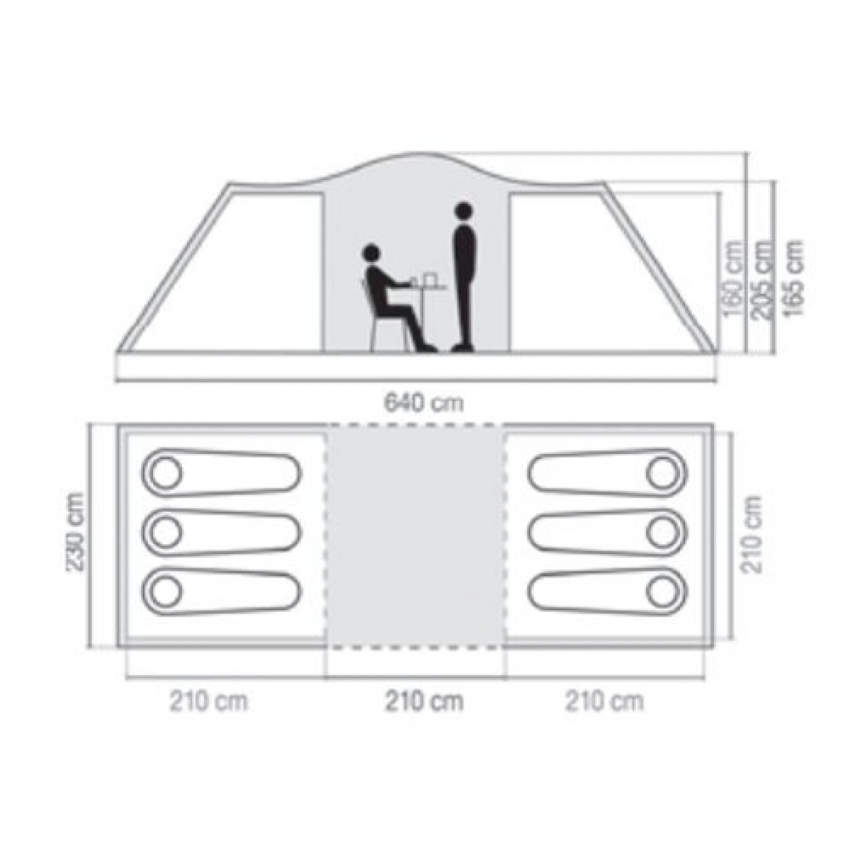 Coleman Campingtält Ridgeline 6 Plus i gruppen Förtält & Markiser / Övriga Tält & Campingtält hos Campingvaruhuset i Norden AB (71391)