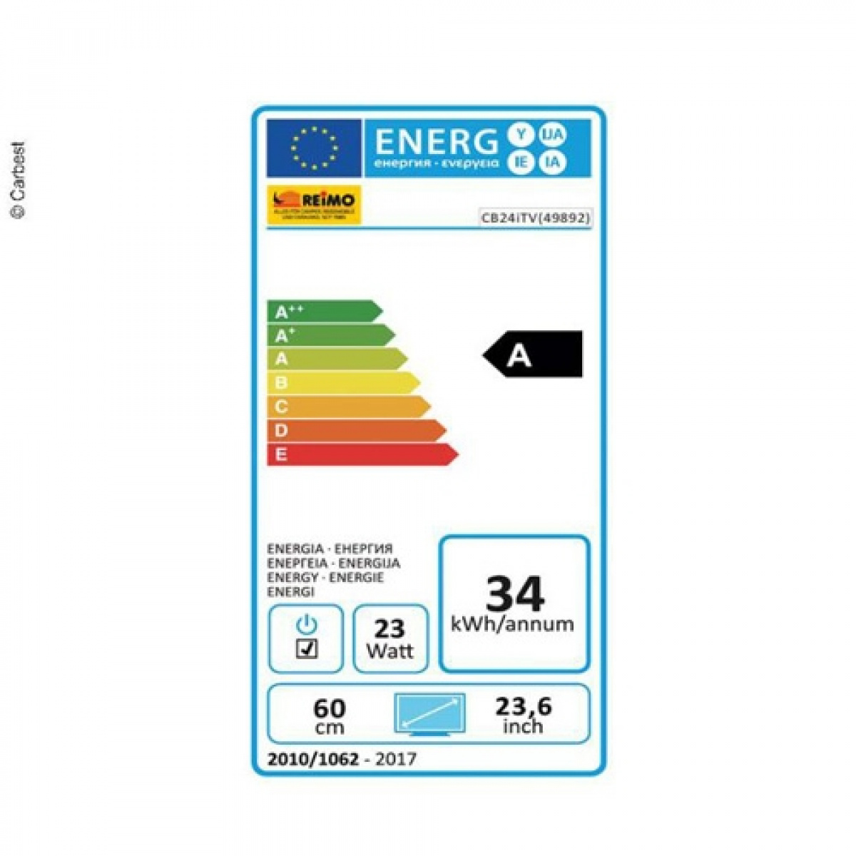 Carbest Smart-TV LED 23,6 tum i gruppen Husvagn & Husbil / Elektronik / Tv, Bild & Ljud / TV hos Campingvaruhuset i Norden AB (71435)