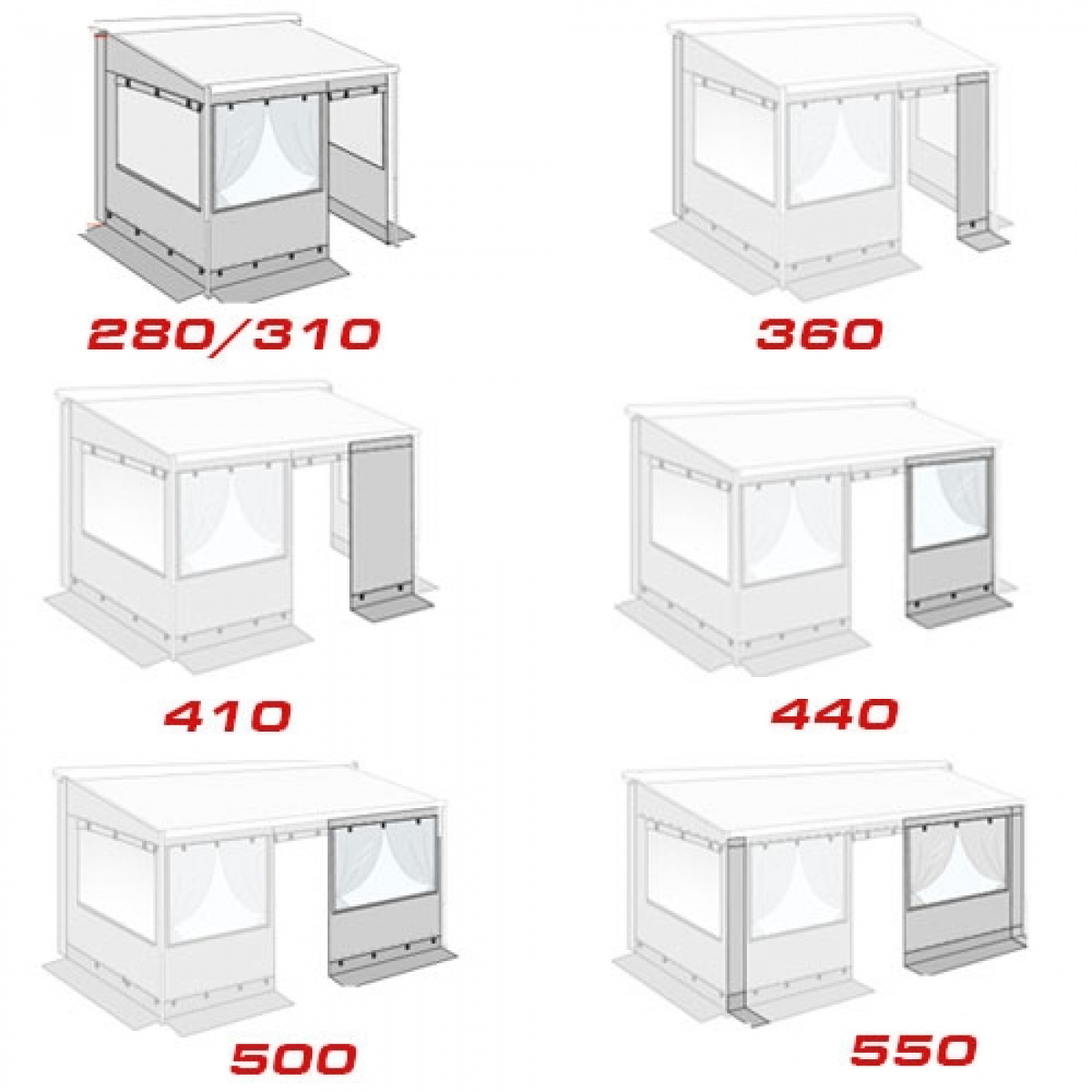 Fiamma Privacy Room Caravanstore Light XL i gruppen Förtält & Markiser / Markiser / Husvagnsmarkiser / Front & Gavlar Husvagnsmarkiser / Sidor & Fronter Caravanstore XL hos Campingvaruhuset i Norden AB (72725)