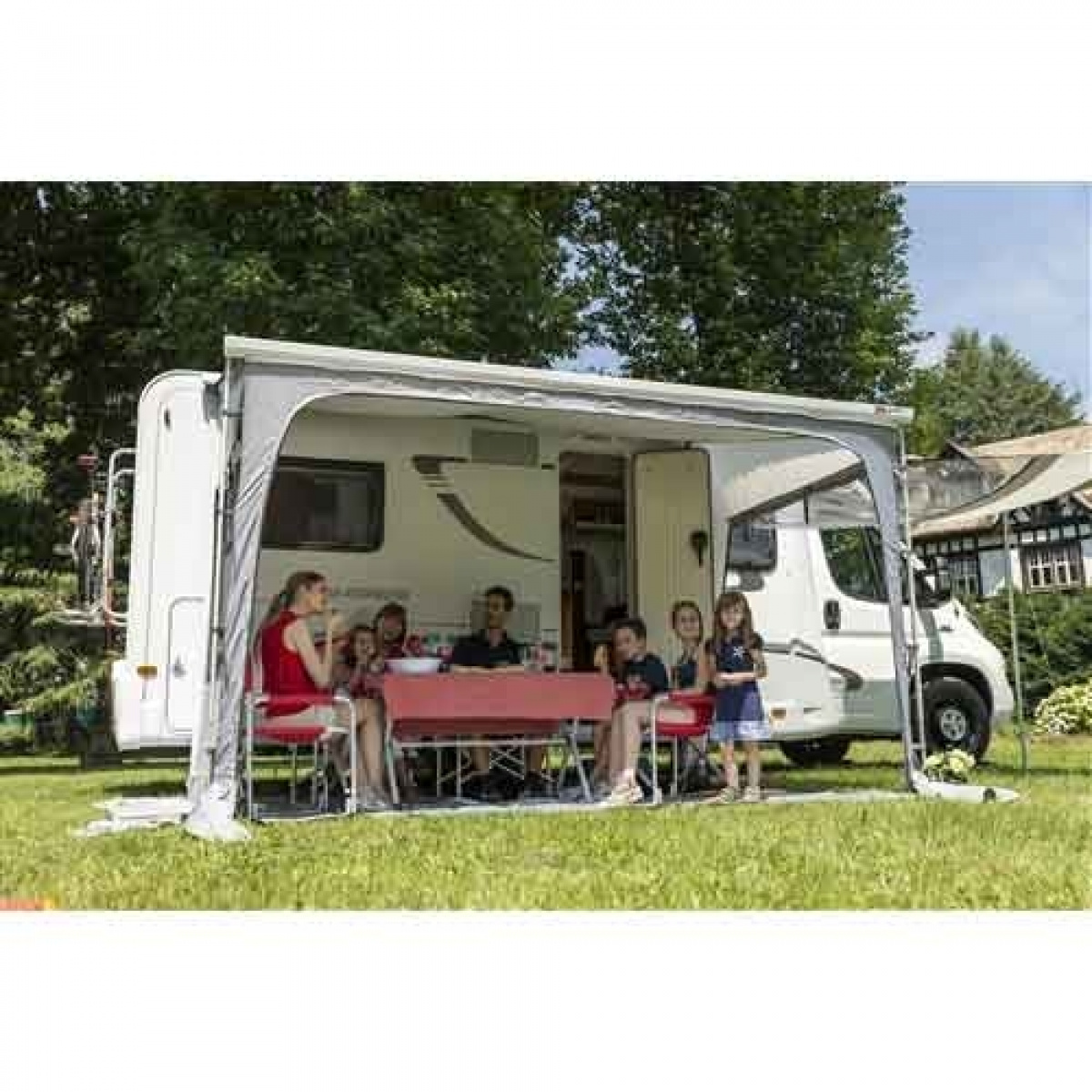 Privacy Room Ultra Light (3,5 M x H: 2,30-2,80 M) - Beg i gruppen Förtält & Markiser / Markiser / Husbilsmarkiser / Fiamma Boxmarkiser / Gavlar / Fronter hos Campingvaruhuset i Norden AB (73071)