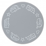 Pufz Glasunderlägg Husvagn