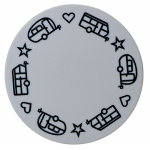 Pufz Glasunderlägg Husvagn