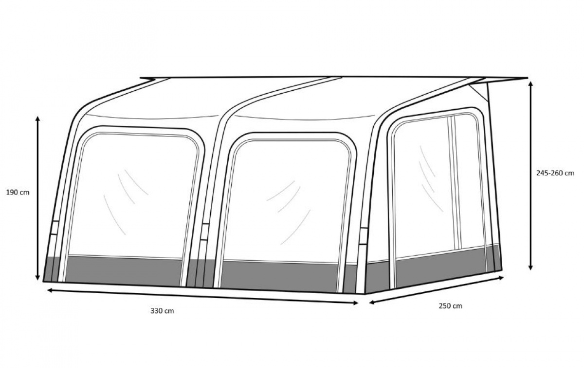 Westfield Lufttält Mars Van 330x250 cm i gruppen Förtält & Markiser / Förtält Husbil / Lufttält Husbil / Övriga Lufttält Husbil hos Campingvaruhuset i Norden AB (73666)