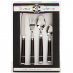 Bestickset, 16 delar Svart