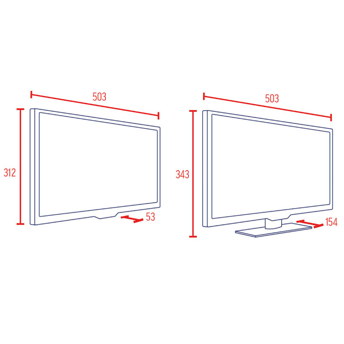 Smart-TV alphatronics SL-DSBAI+ 22 tum i gruppen Husvagn & Husbil / Elektronik / Tv, Bild & Ljud / TV hos Campingvaruhuset i Norden AB (73864)