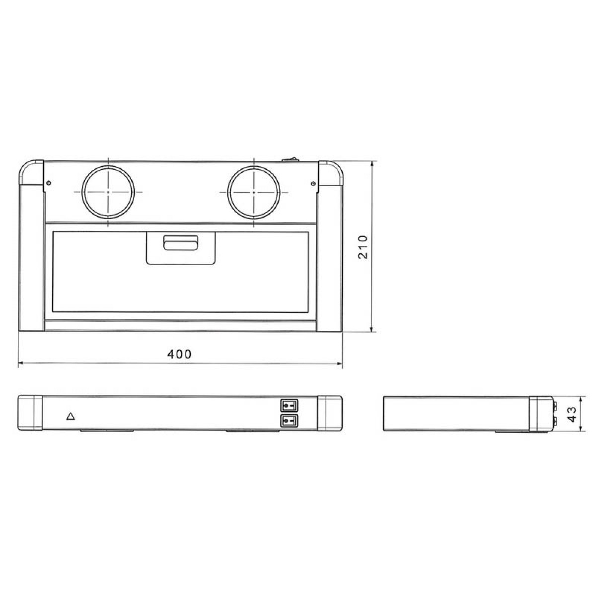 Spisfläkt Click Inox 12v i gruppen Hushåll & Kök / Köksapparater / Köksfläktar hos Campingvaruhuset i Norden AB (74067)