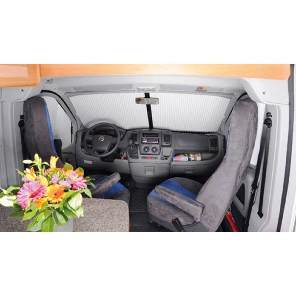 Remi-Front Ducato IV Fiat Ducato x290 Med Driver assist 2014-2021 i gruppen Husvagn & Husbil / Textilmattor & Överdrag / Mörkläggningsgardiner hos Campingvaruhuset i Norden AB (74945)